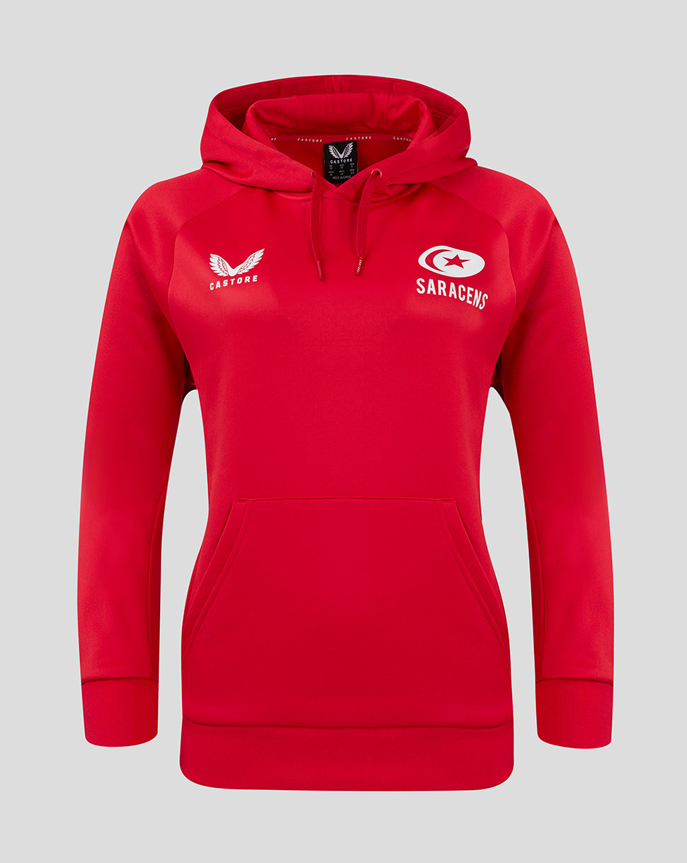 Saracens Women's 24/25 Overhead Training Hoody - Red - Red