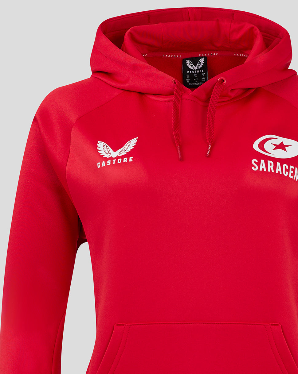 Saracens Women's 24/25 Overhead Training Hoody - Red - Red
