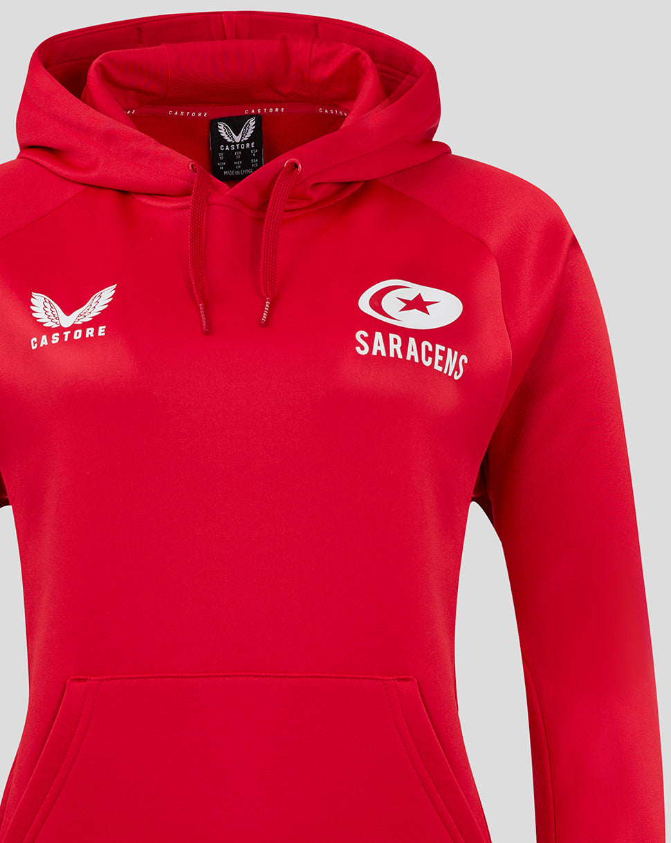 Saracens Women's 24/25 Overhead Training Hoody - Red - Red