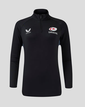 Saracens Women's 24/25 Training 1/4 Zip - Black