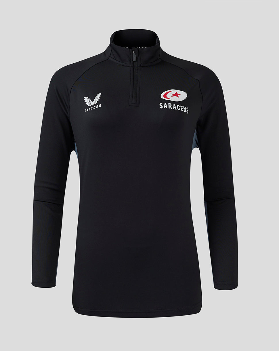 Saracens Women's 24/25 Training 1/4 Zip - Black - Black