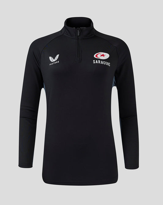 Saracens Women's 24/25 Training 1/4 Zip - Black