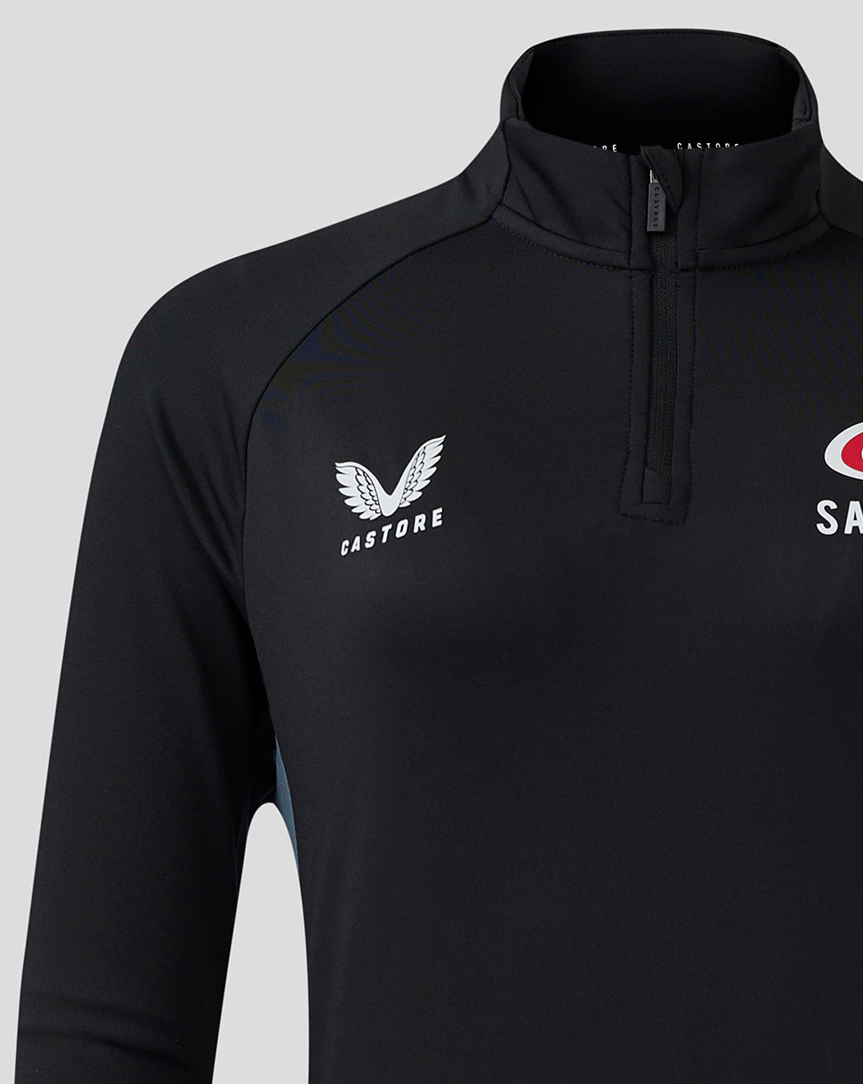 Saracens Women's 24/25 Training 1/4 Zip - Black - Black