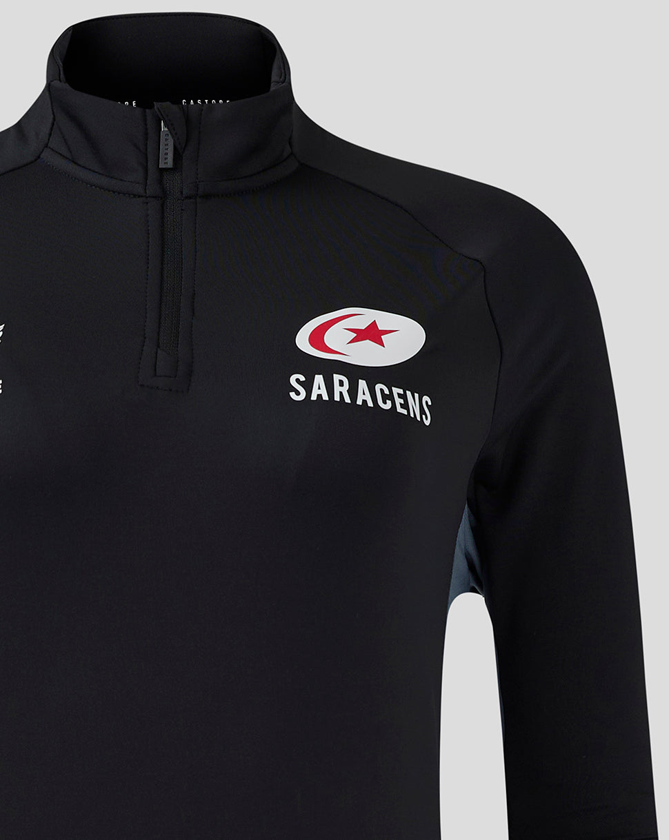Saracens Women's 24/25 Training 1/4 Zip - Black - Black