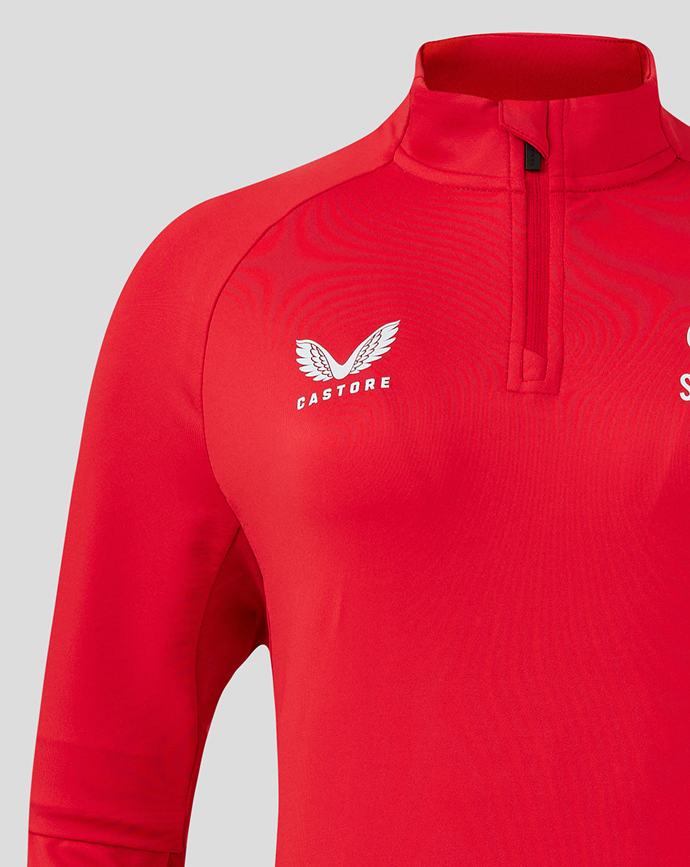 Saracens Women's 24/25 Training 1/4 Zip - Red - Red