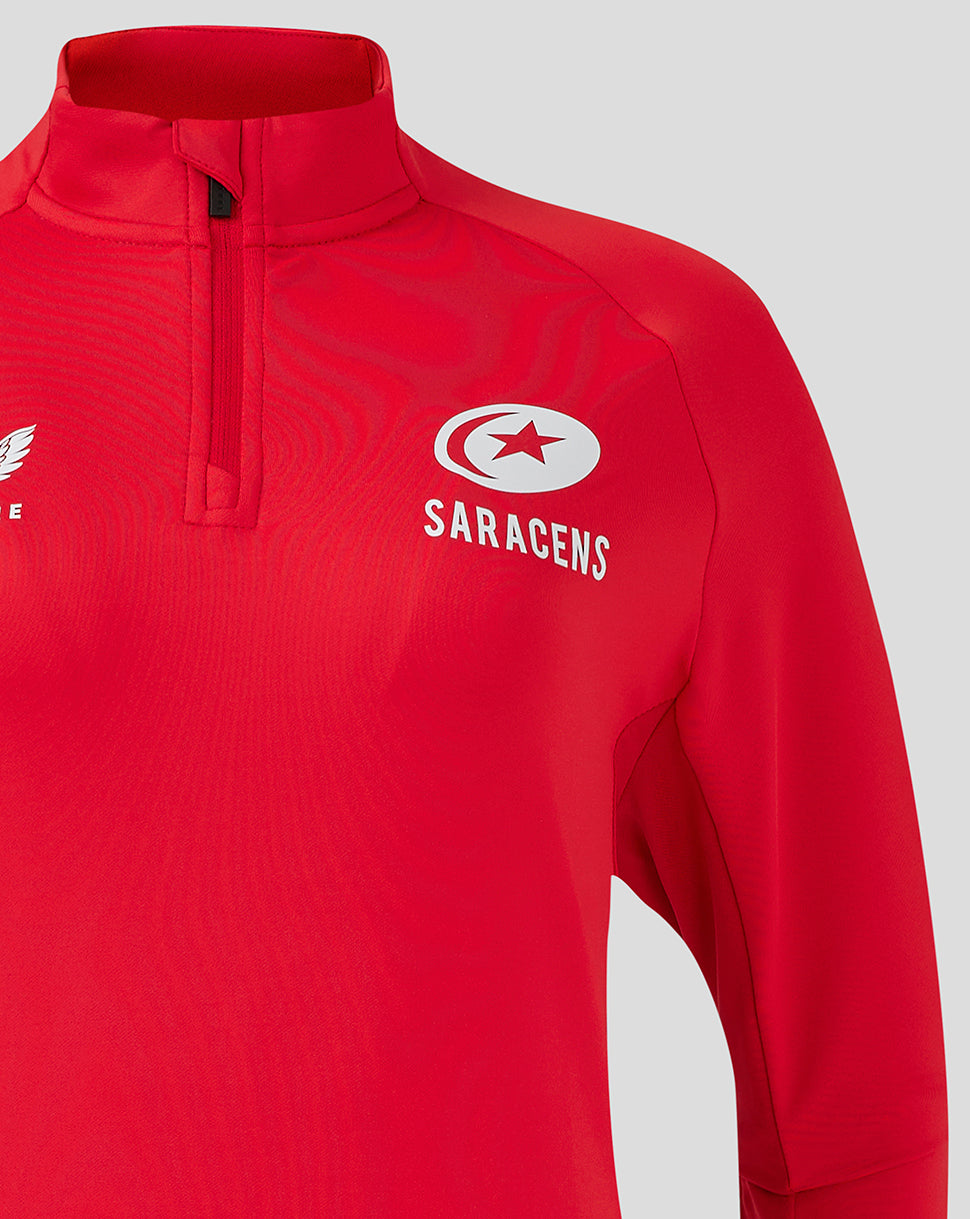 Saracens Women's 24/25 Training 1/4 Zip - Red - Red