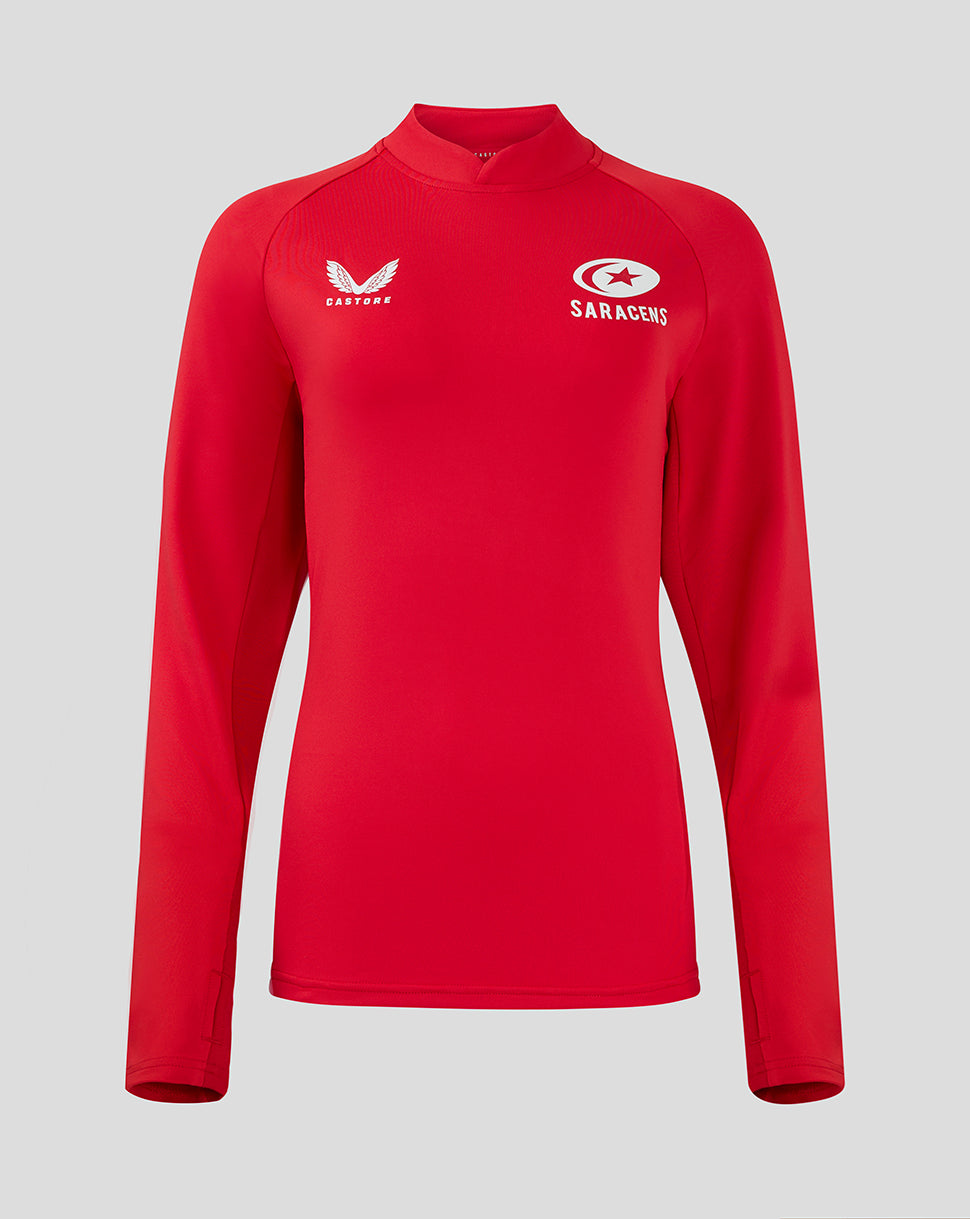 Saracens Women's 24/25 Training Mid-Layer - Red - Red