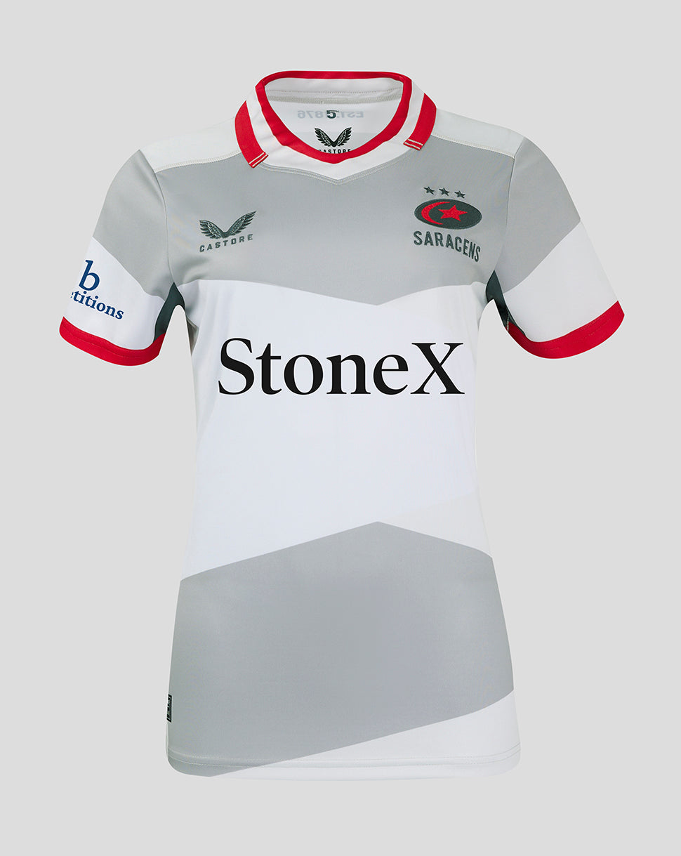 Saracens Women's Away Shirt 24/25 - Grey/Red