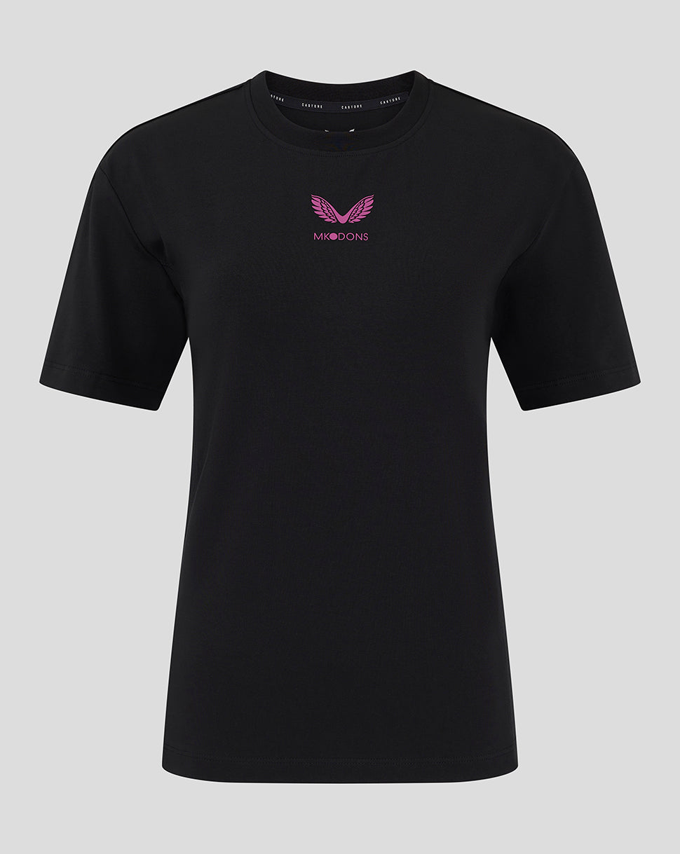 Mk Dons Women's 24/25 Travel T-Shirt - Black