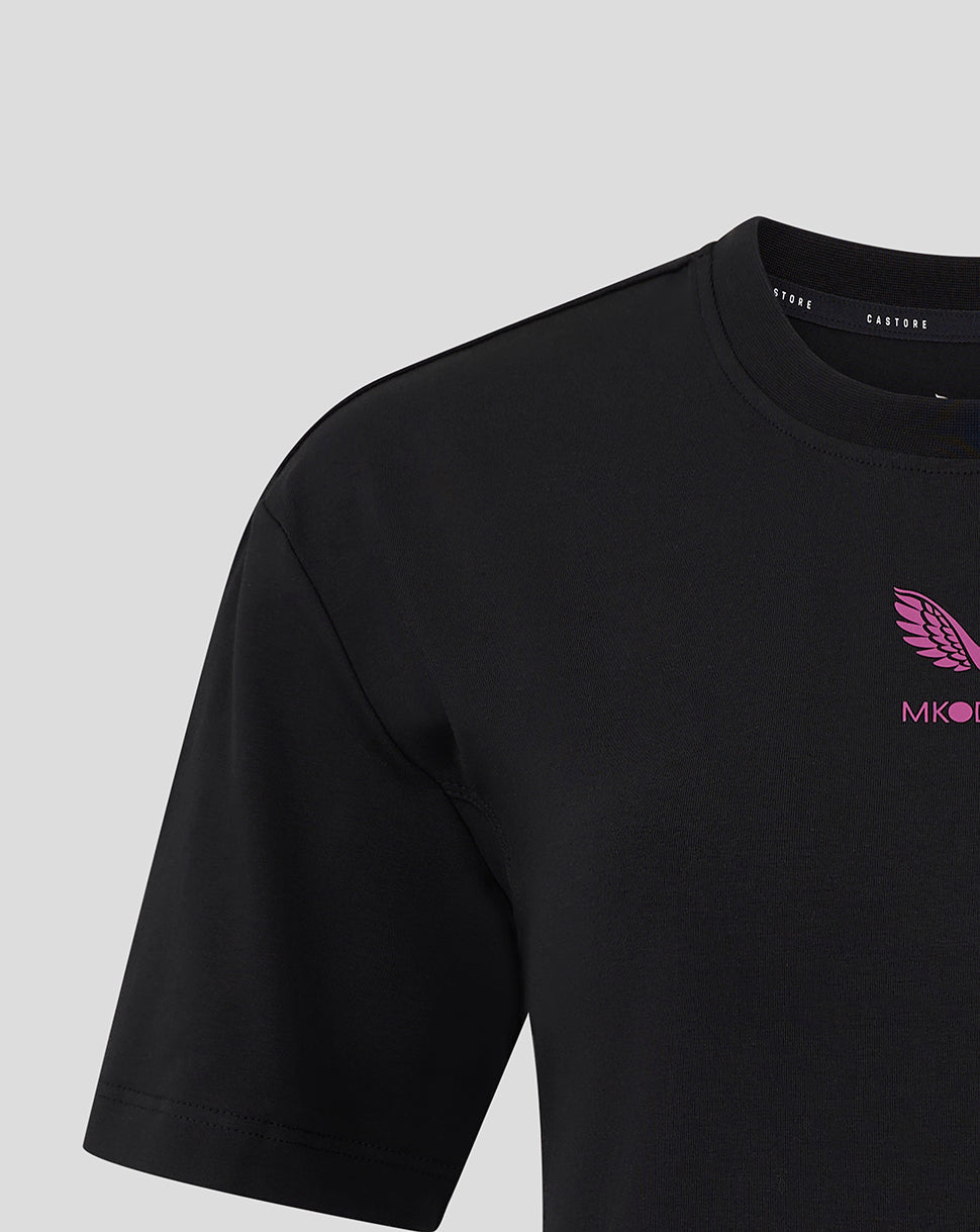 Mk Dons Women's 24/25 Travel T-Shirt - Black