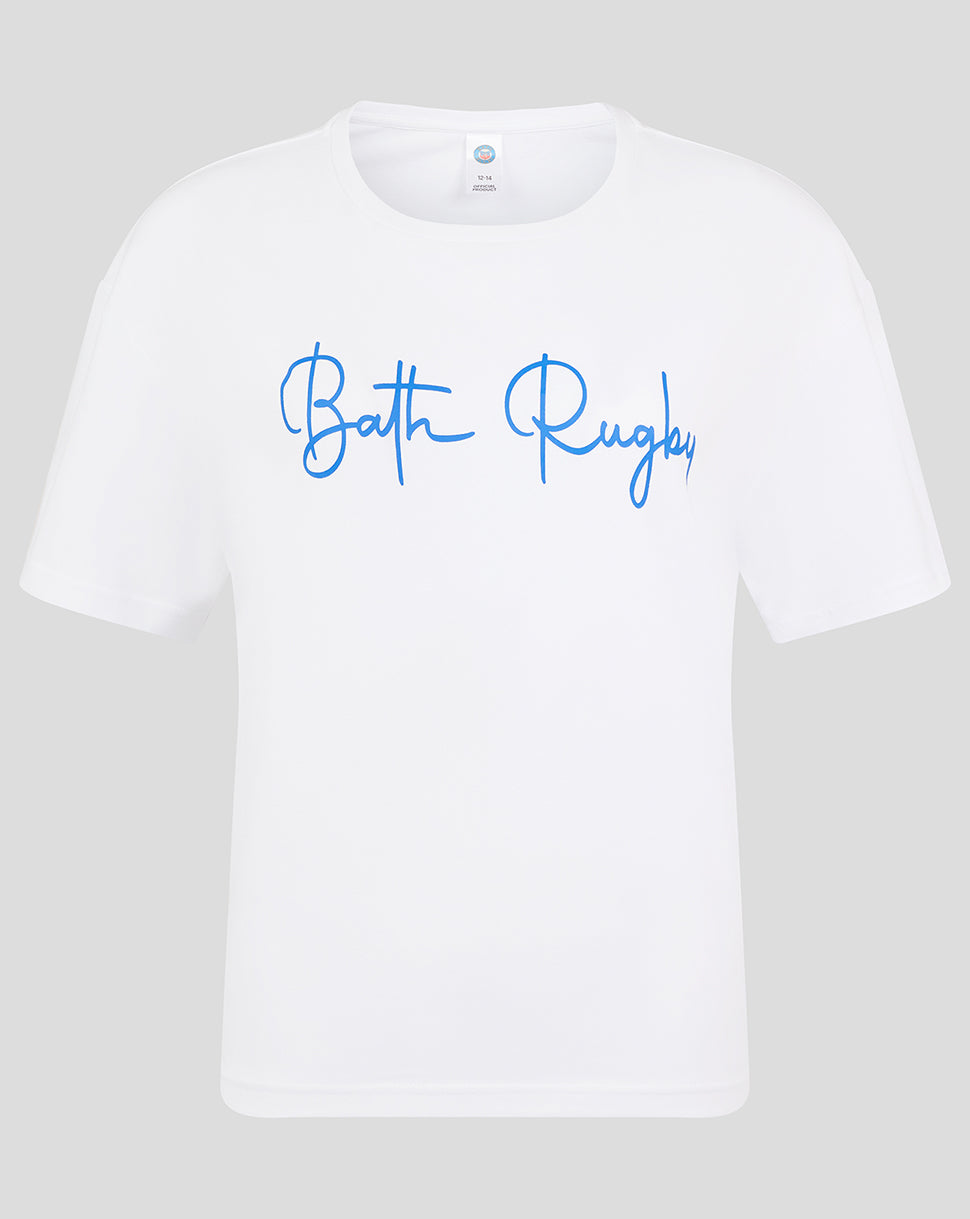 Bath Rugby Women's 24/25 Short PJ Set - White/Blue
