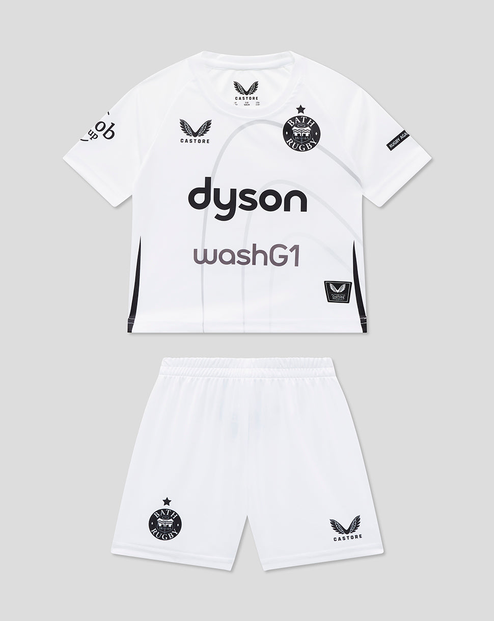Bath Rugby Infant 25/26 Away Kit - White/Black