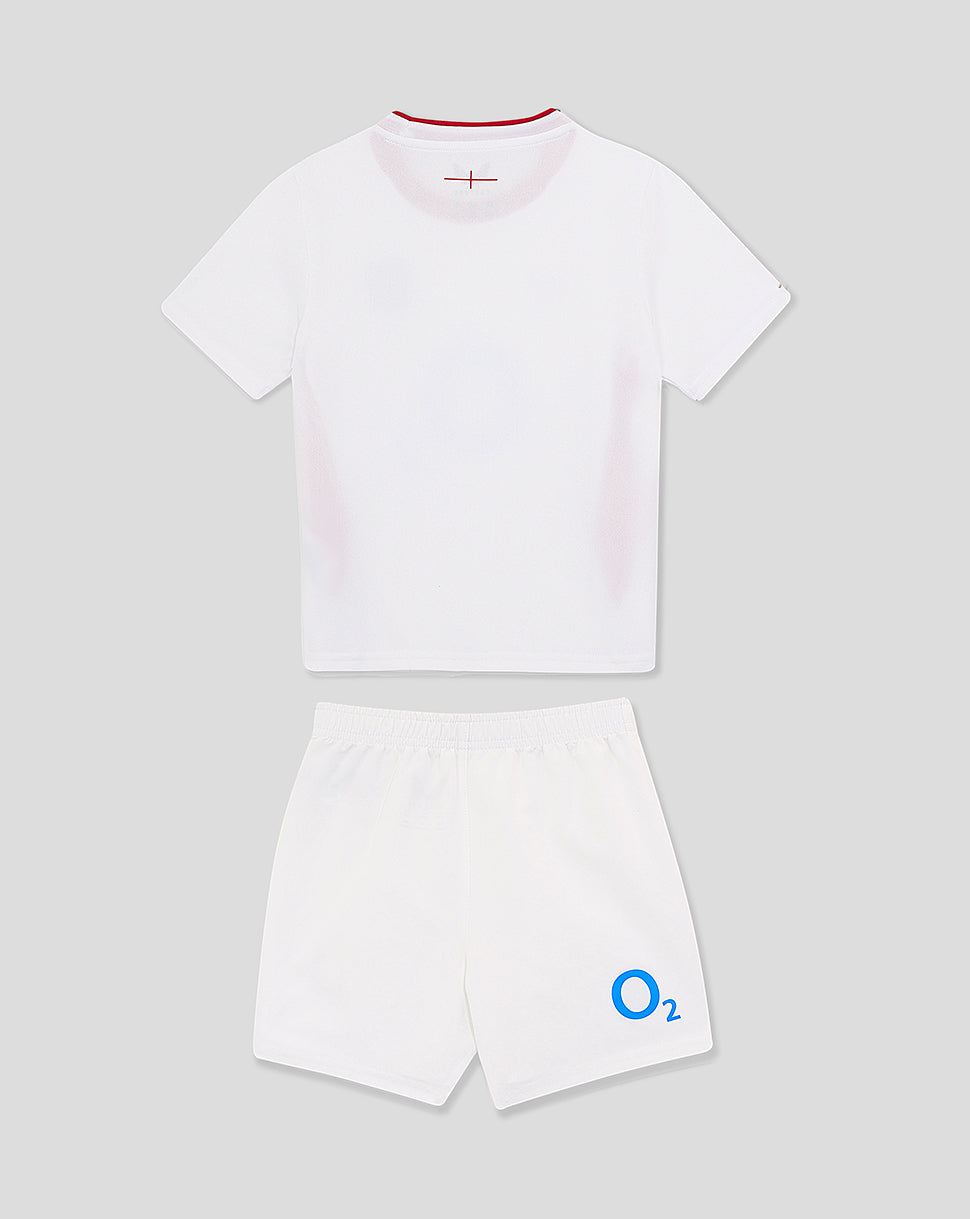 Infant’s England Rugby 25/26 Short Sleeve Home Kit – Brilliant White - White