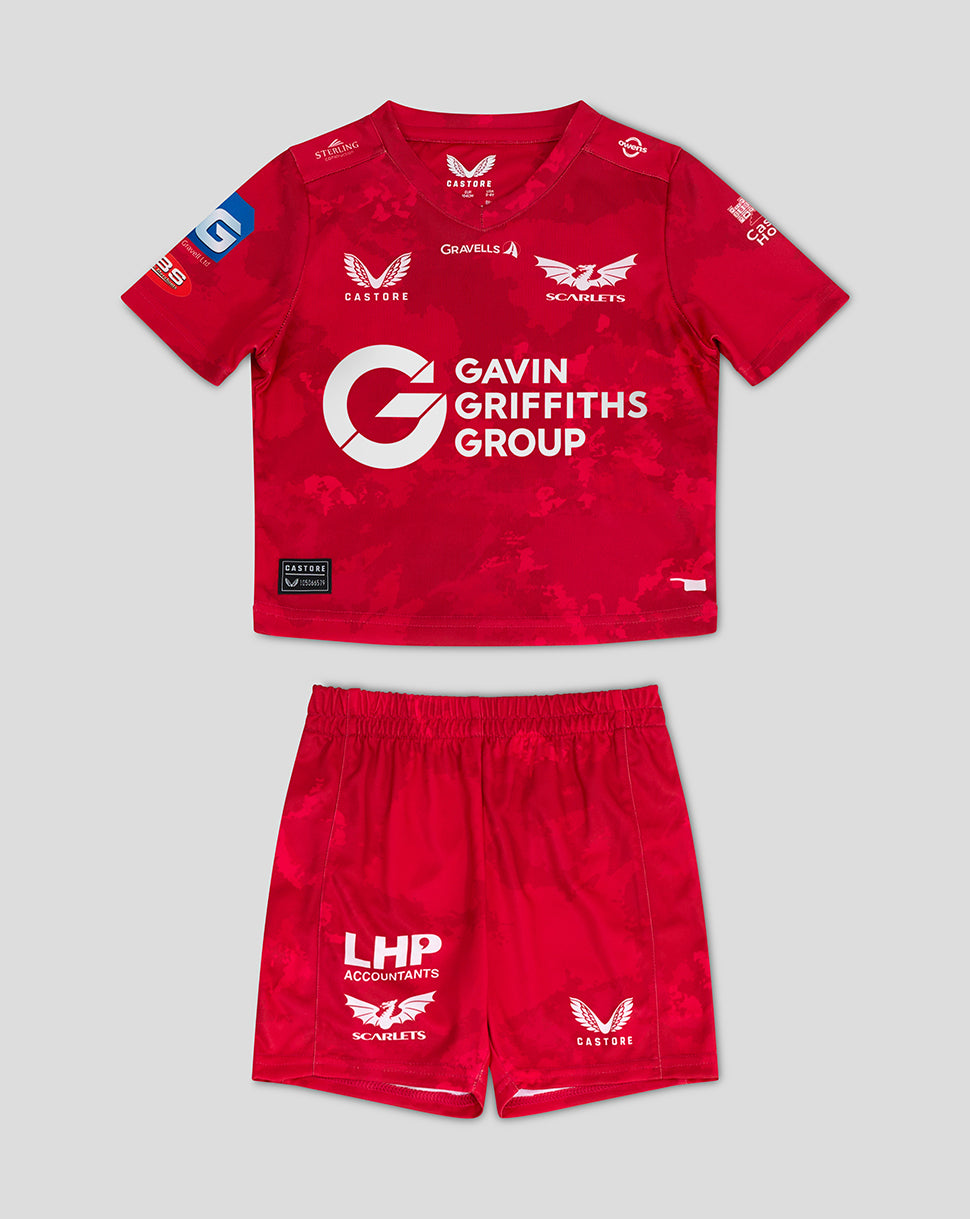 Scarlets Infant 24/25 Home Kit - Scarlet/Scarlet Sage