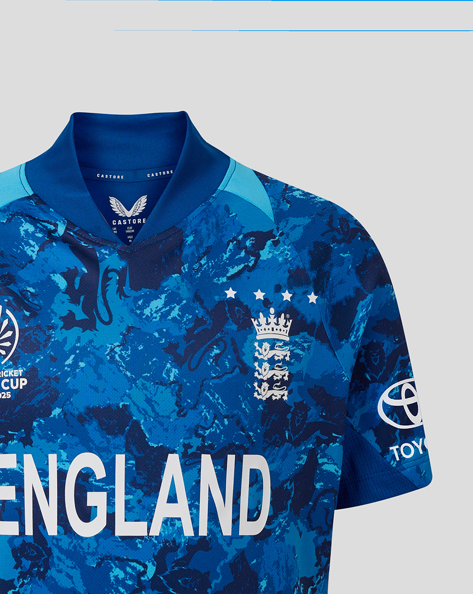 England Cricket Odi World Cup Junior 25/26 Replica Shirt - Blue