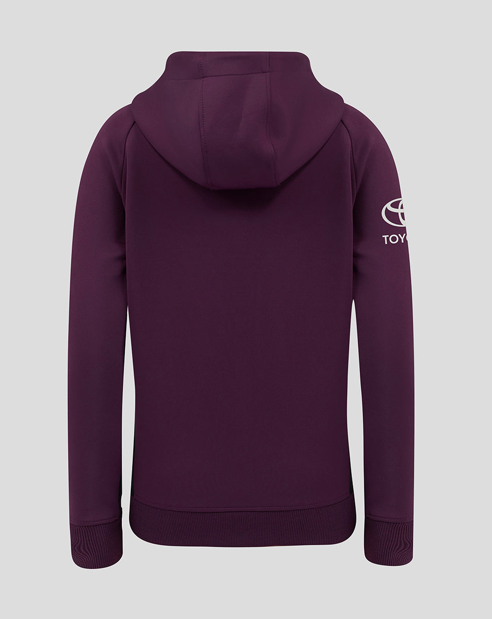 England Cricket Training Junior Full Zip Hoody 25/26 - Blackberry Wine/Caviar