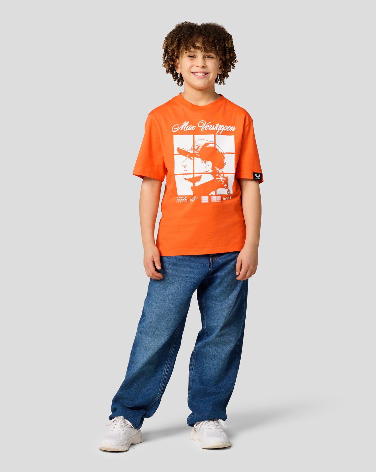 Oracle Red Bull Racing Junior Max Verstappen Puzzle T-Shirt - Exotic Orange - Exotic Orange