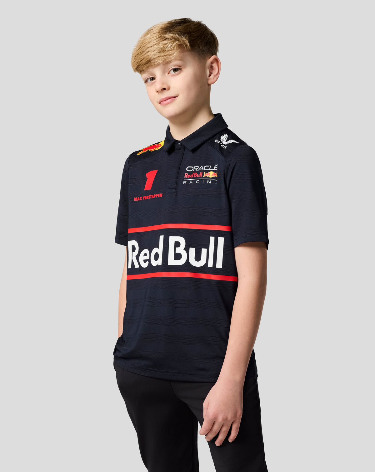 Oracle Red Bull Racing Junior Teamline Max Verstappen Short Sleeve Polo Shirt - Night Sky - Night Sky