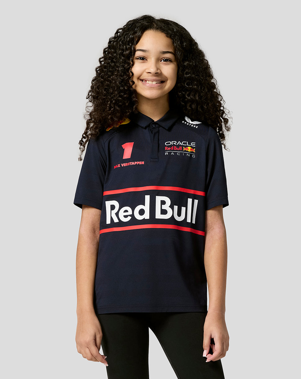 Oracle Red Bull Racing Junior Teamline Max Verstappen Short Sleeve Polo Shirt - Night Sky - Night Sky
