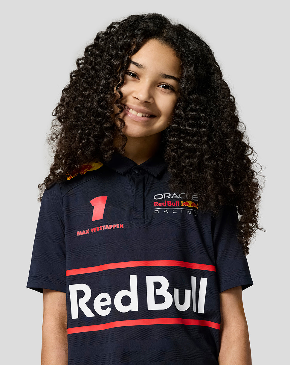 Oracle Red Bull Racing Junior Teamline Max Verstappen Short Sleeve Polo Shirt - Night Sky - Night Sky