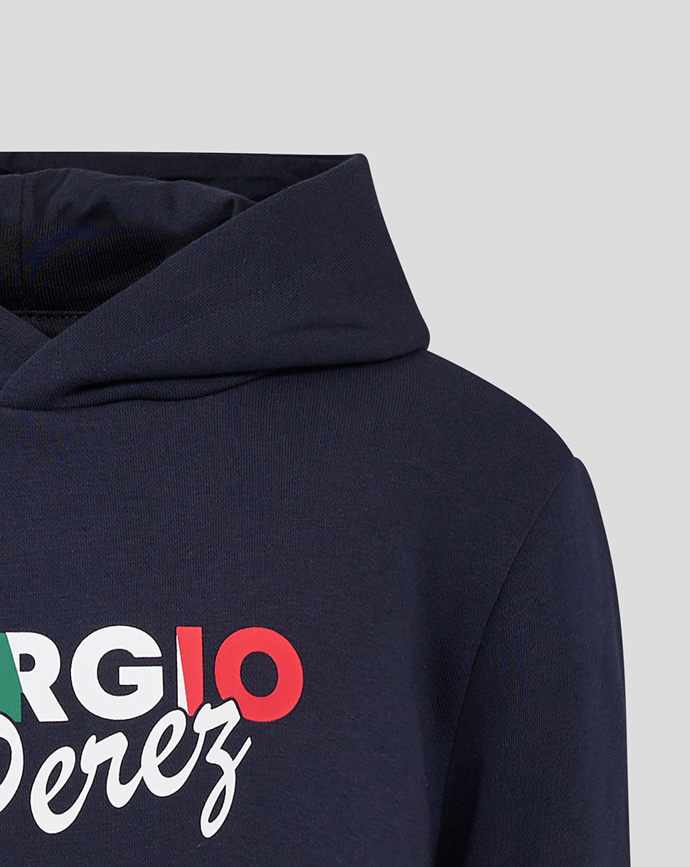 Oracle Red Bull Racing Junior Sergio Perez Flag Pullover Hoodie - Night Sky