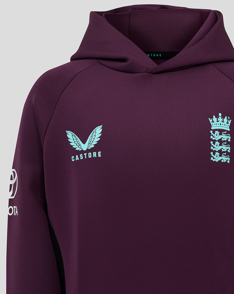 England Cricket Training Junior Hoody 25/26 - Blackberry Wine/Caviar