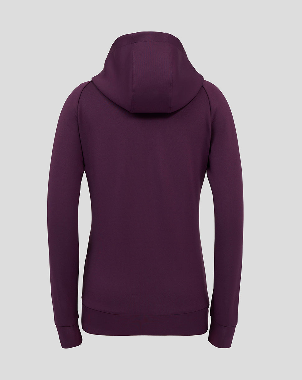 Junior's England Cricket 25/26 Lock Up Logo Hoodie - Purple