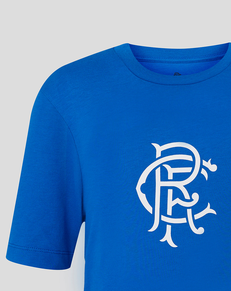 Rangers Junior 25/26 Core Logo Tee - Lapis Blue - Lapis Blue