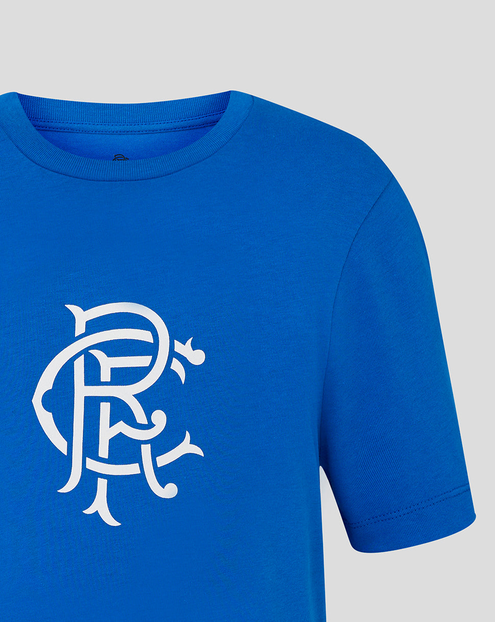 Rangers Junior 25/26 Core Logo Tee - Lapis Blue - Lapis Blue