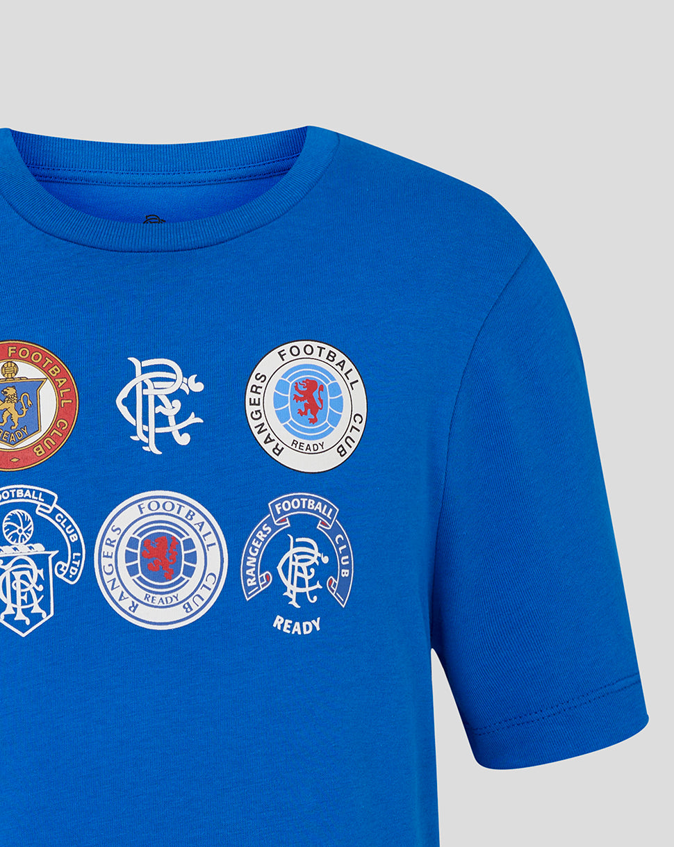 Rangers Junior 25/26 Badge Tee - Lapis Blue - Lapis Blue