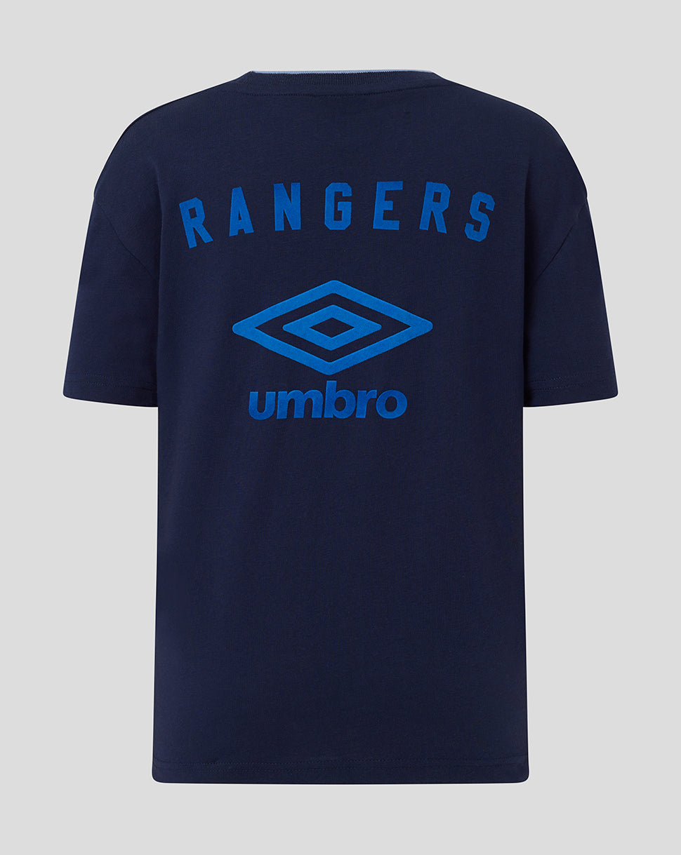 Rangers Junior 25/26 Travel Short Sleeve Tee - Peacoat - Peacoat