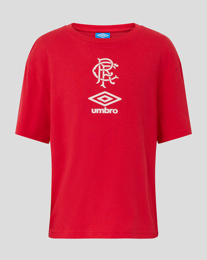 Rangers Junior 25/26 Travel Short Sleeve Tee - Red