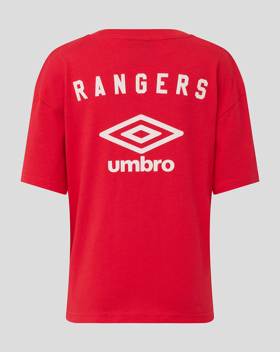 Rangers Junior 25/26 Travel Short Sleeve Tee - Red