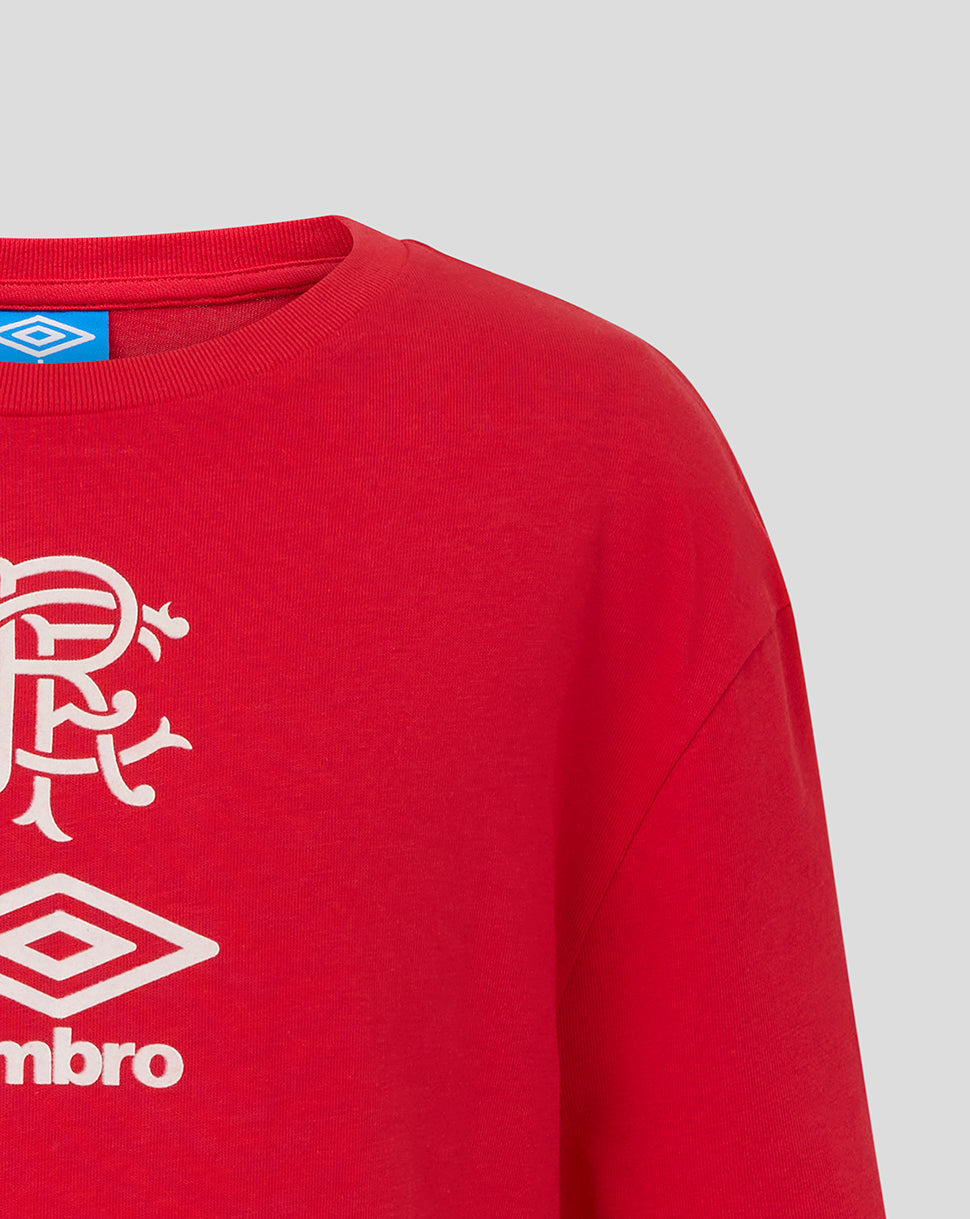 Rangers Junior 25/26 Travel Short Sleeve Tee - Red