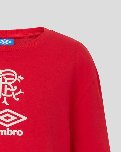 Rangers Junior 25/26 Travel Short Sleeve Tee - Red