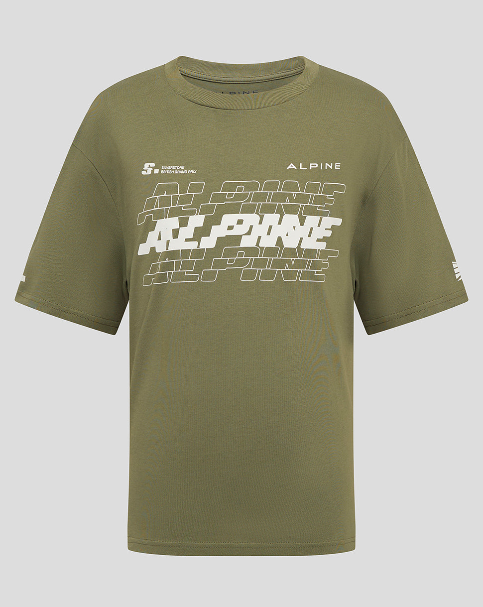 BWT Alpine Formula 1 Team Silverstone Junior T-Shirt - Green - Deep Lichen Green
