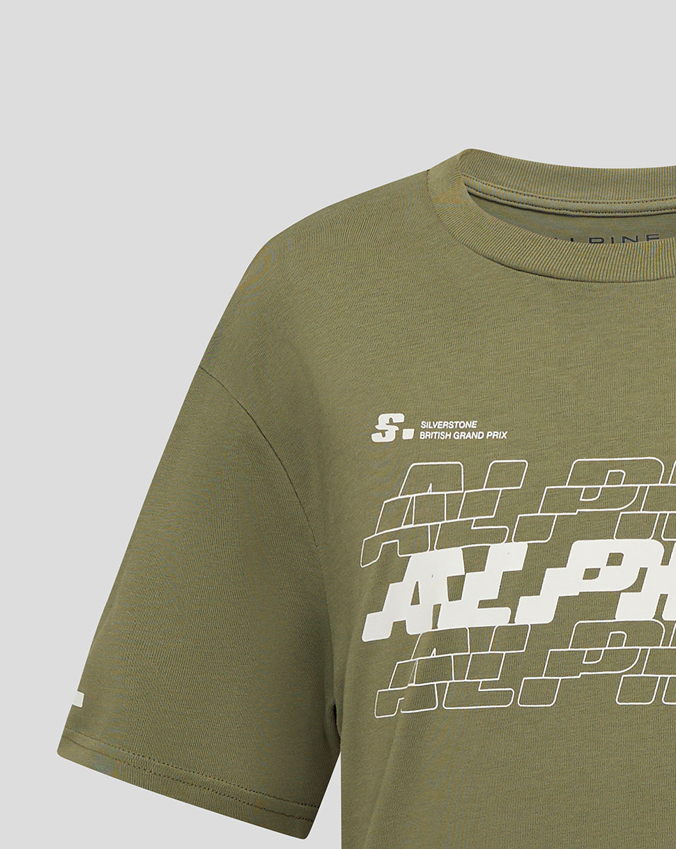 BWT Alpine Formula 1 Team Silverstone Junior T-Shirt - Green - Deep Lichen Green