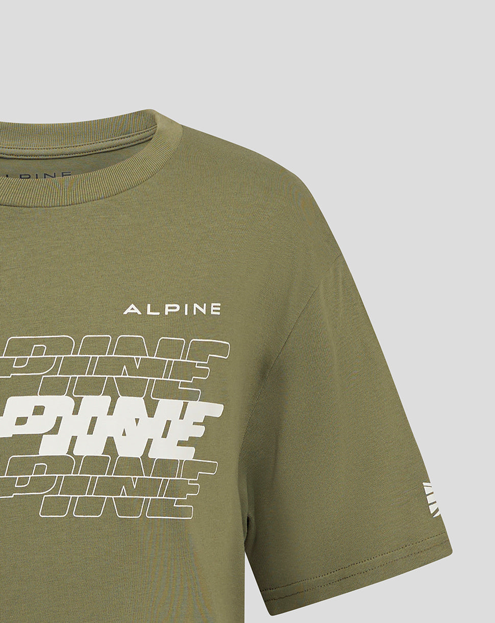 BWT Alpine Formula 1 Team Silverstone Junior T-Shirt - Green - Deep Lichen Green