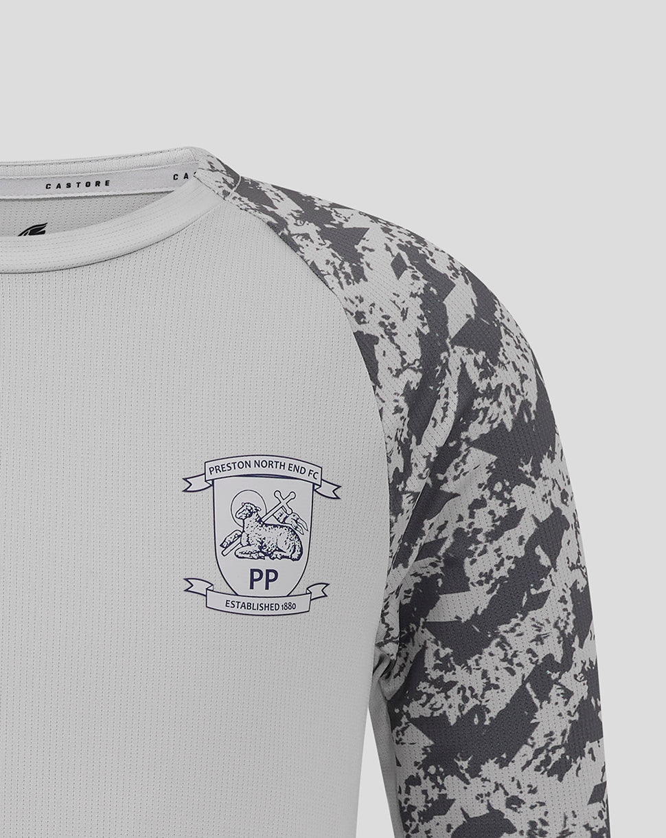 Preston Junior 25/26 Training T-Shirt - Grey - Micro Chip/Thunderstorm