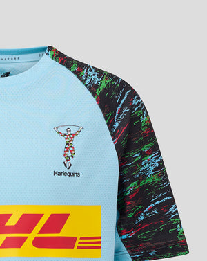 Harlequins Men's 25/26 Training Short Sleeve Tee - Sky Blue