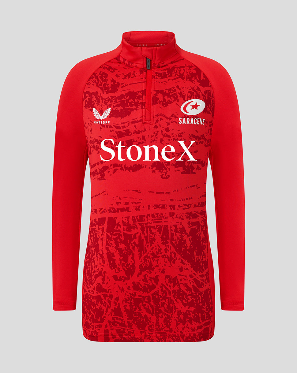 Saracens Junior's 25/26 Matchday Midlayer Top - Racing Red
