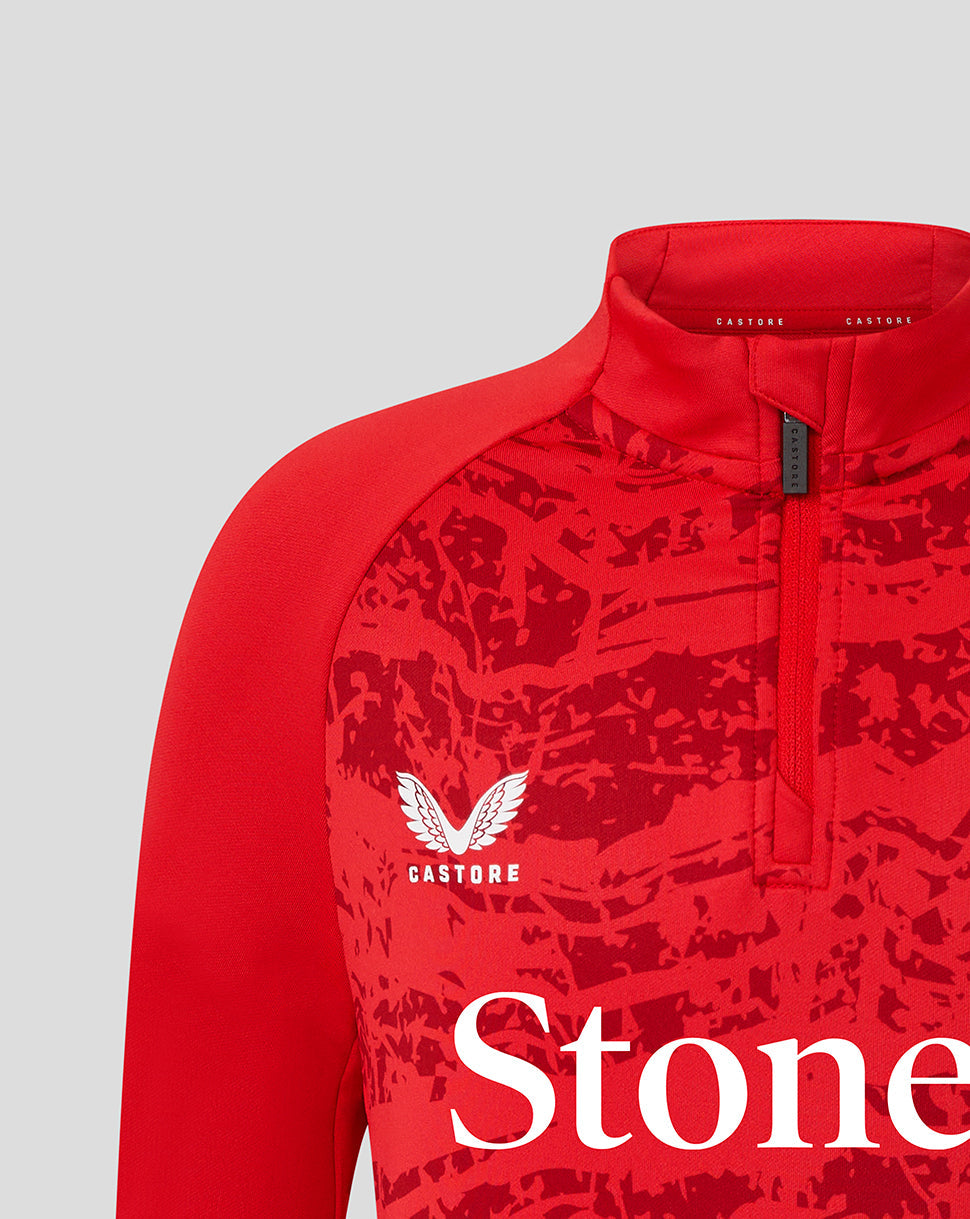 Saracens Junior's 25/26 Matchday Midlayer Top - Racing Red