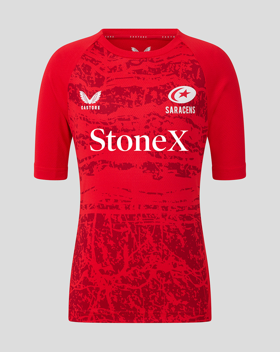 Saracens Junior's 25/26 Matchday Short Sleeve Tee - Racing Red