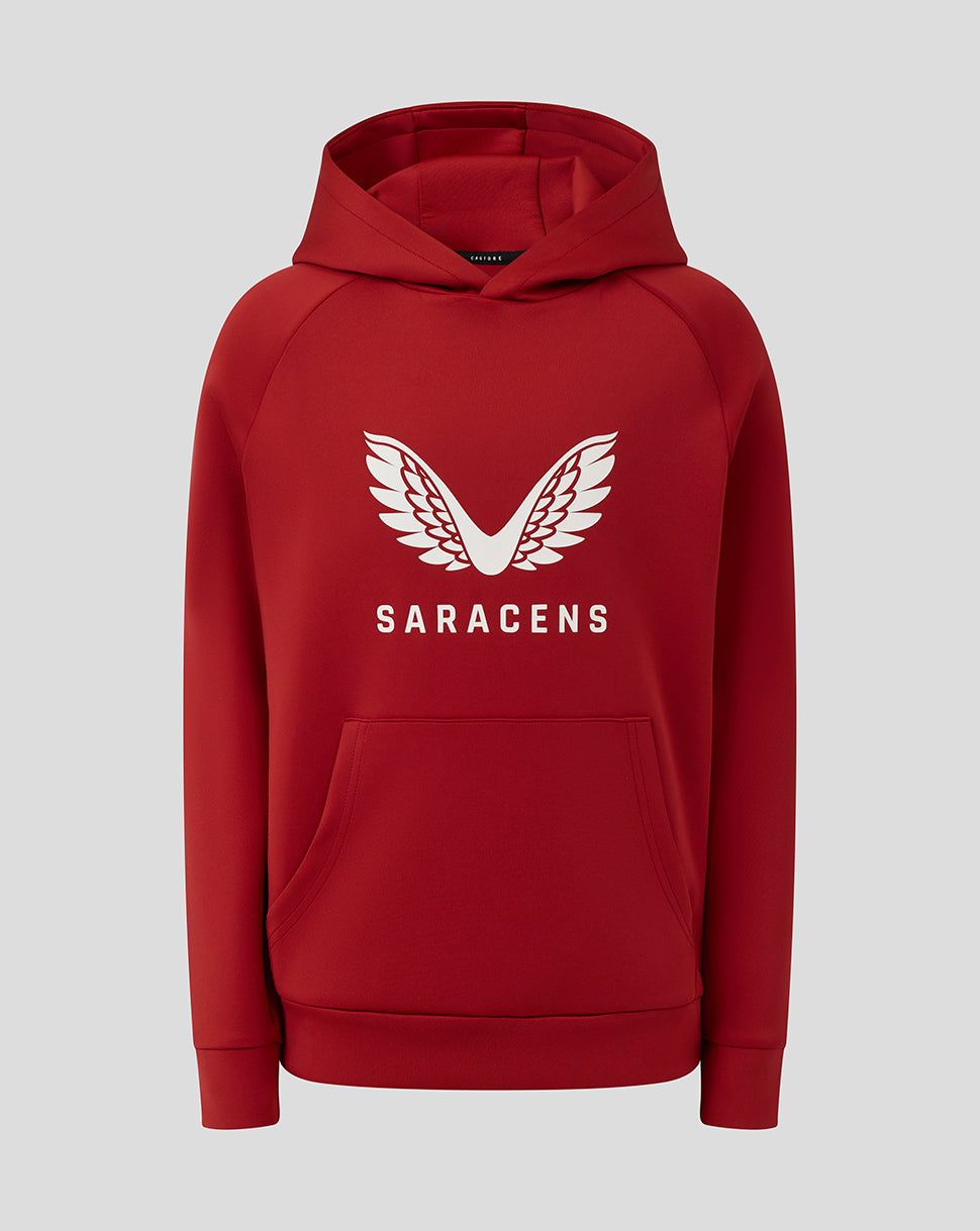 Saracens Junior 25/26 Presentation Scuba Hoodie - Rhythmic Red