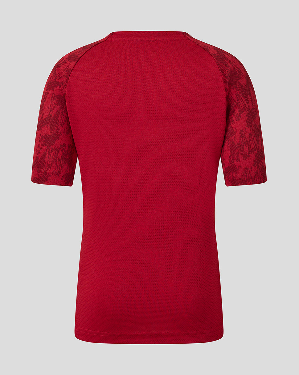 Saracens Junior 25/26 Training Short Sleeve Tee - Rhythmic Red - Rhythmic Red/Caviar