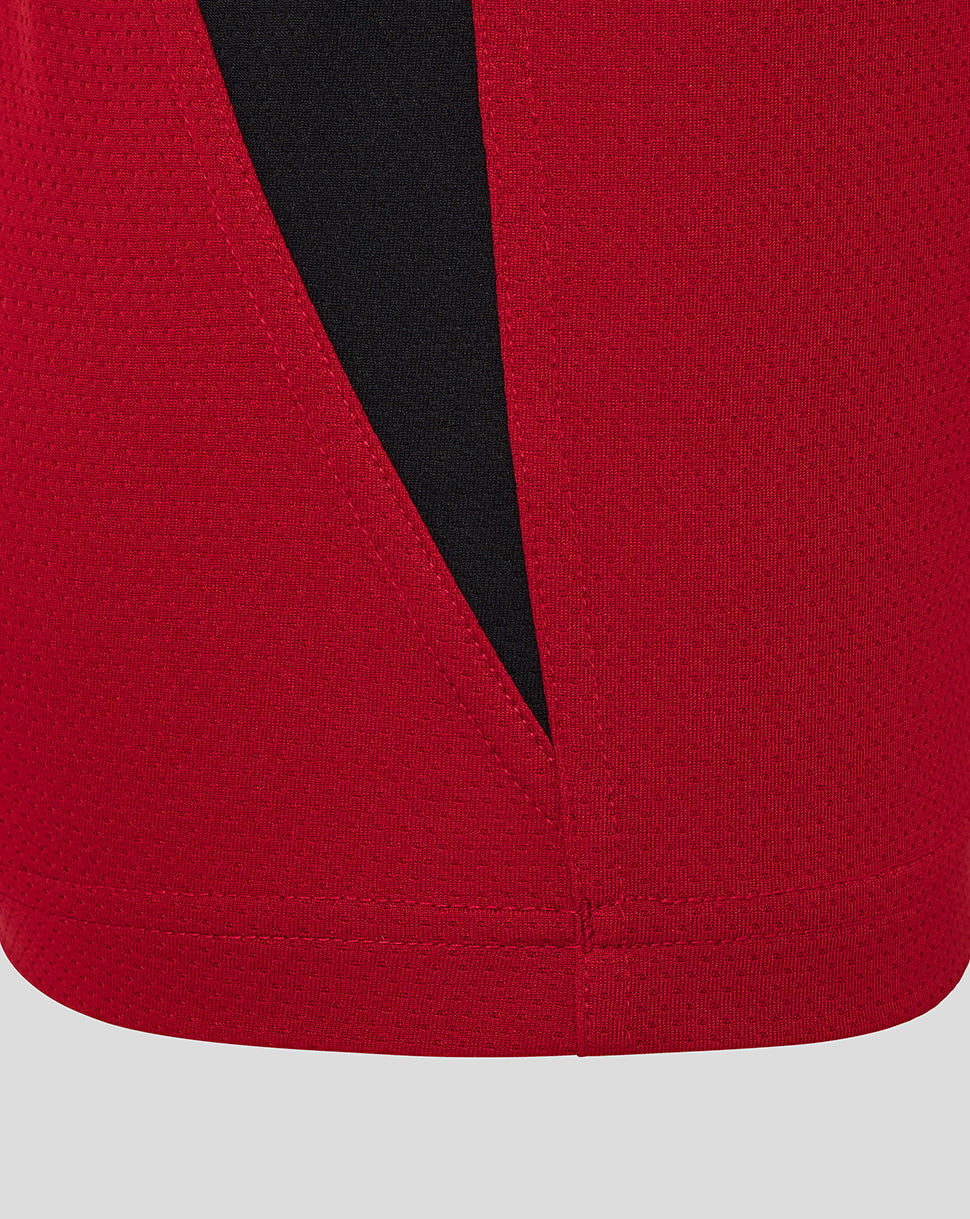Saracens Junior 25/26 Training Short Sleeve Tee - Rhythmic Red - Rhythmic Red/Caviar