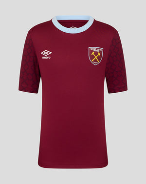 West Ham Junior Home 25/26 Pre Match Short Sleeve Shirt
