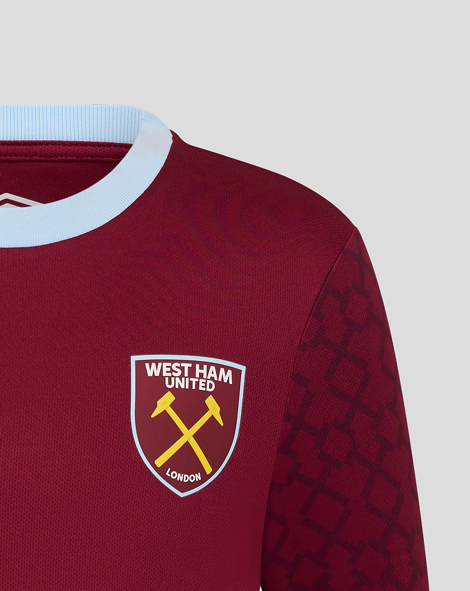 West Ham Junior Home 25/26 Pre Match Short Sleeve Shirt