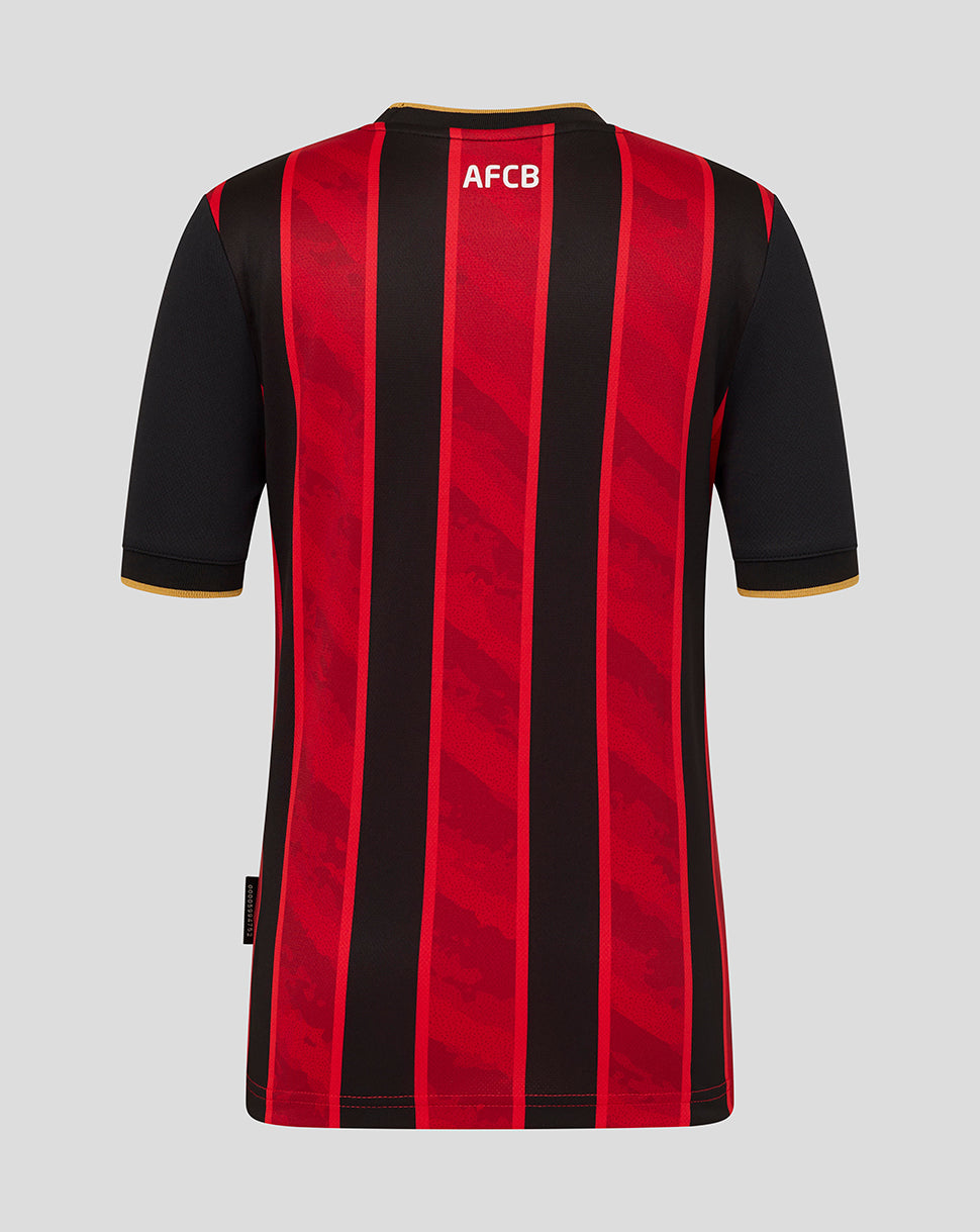 AFC Bournemouth Junior 25/26 Home Short Sleeve Shirt - High Risk Red/Caviar