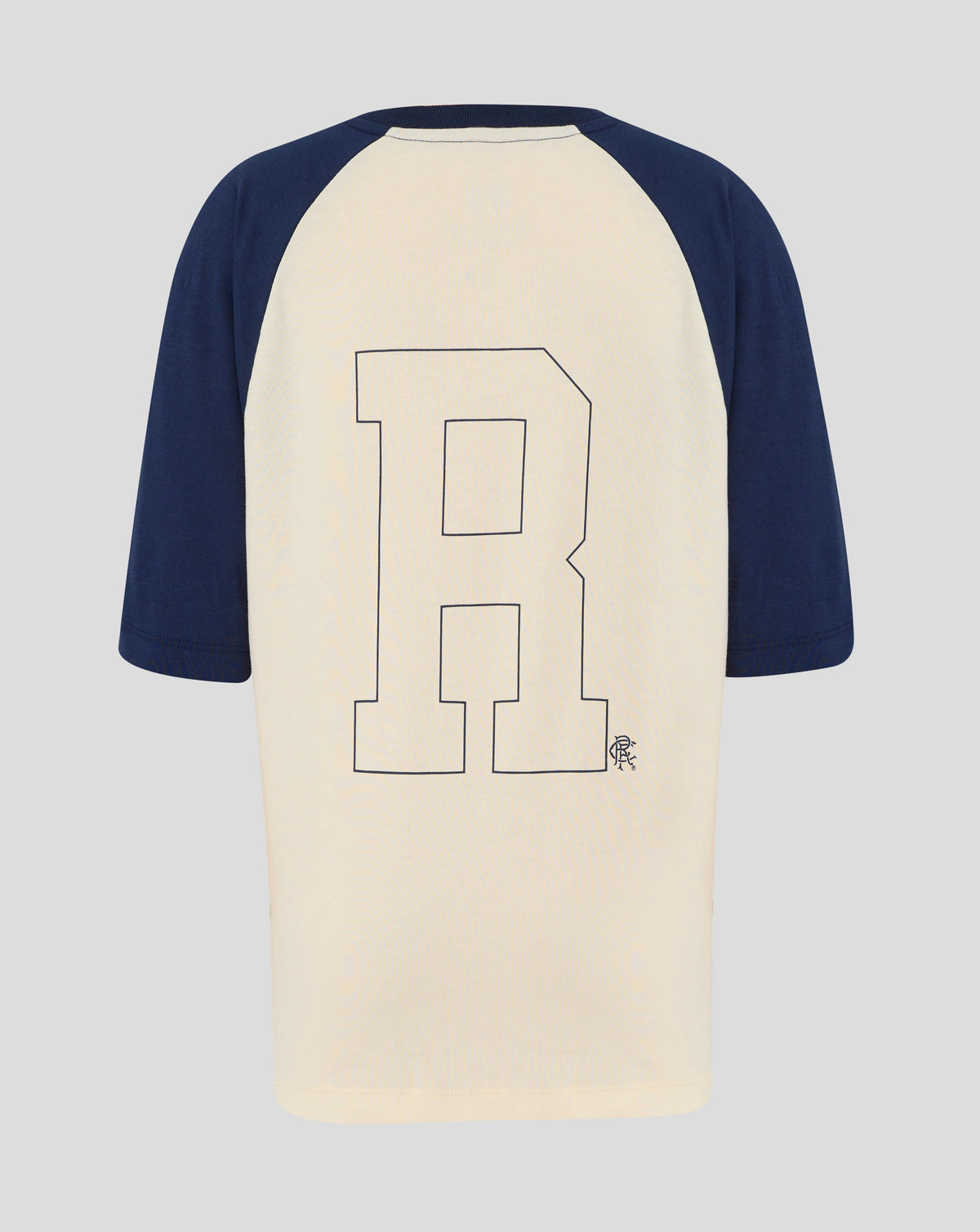 Rangers Junior 25/26 Contemporary Raglan Tee - Black - Egret/Black Iris